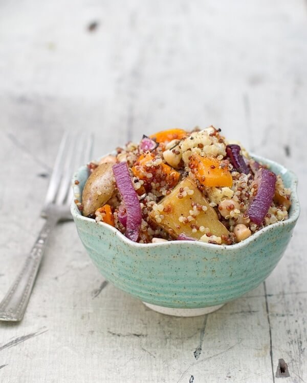 Quinoa with roasted vegetables