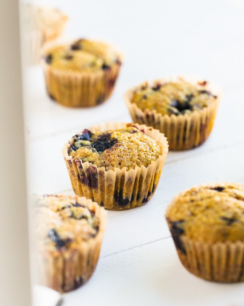 Healthy Blueberry Muffins |  A couple is cooking