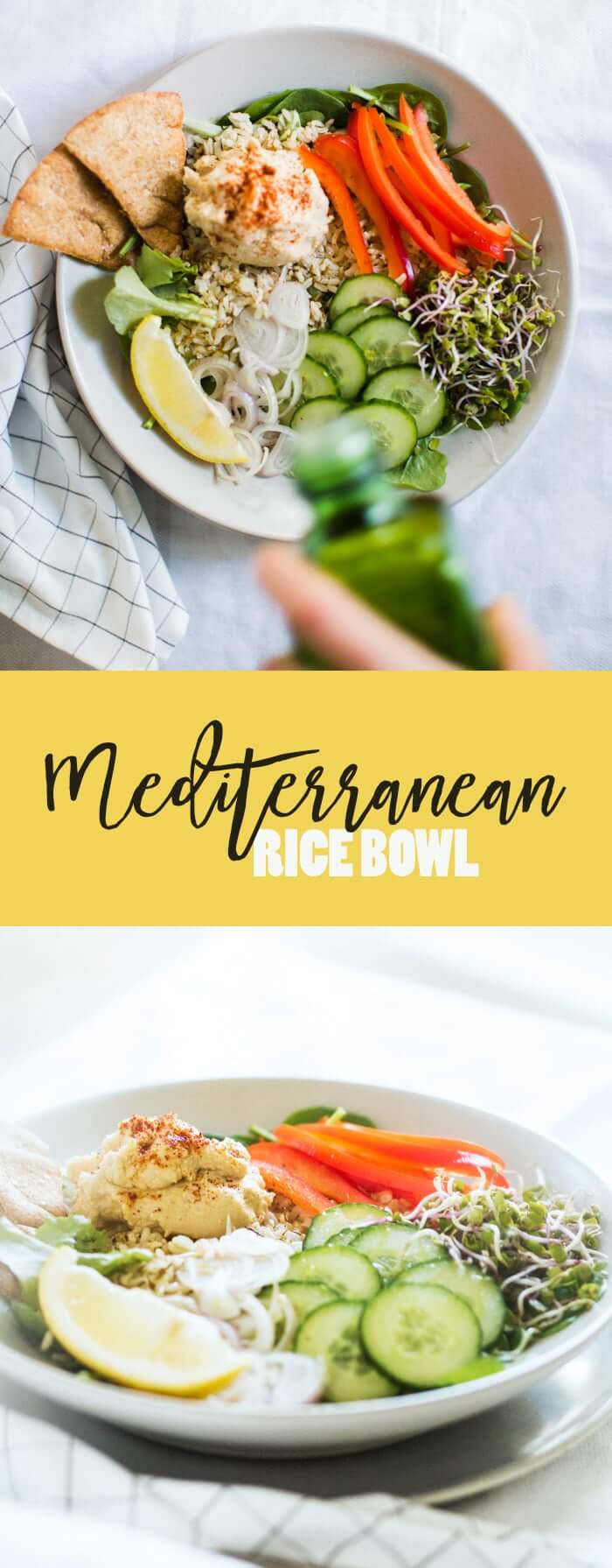 Mediterranean Rice Bowl |  A couple is cooking
