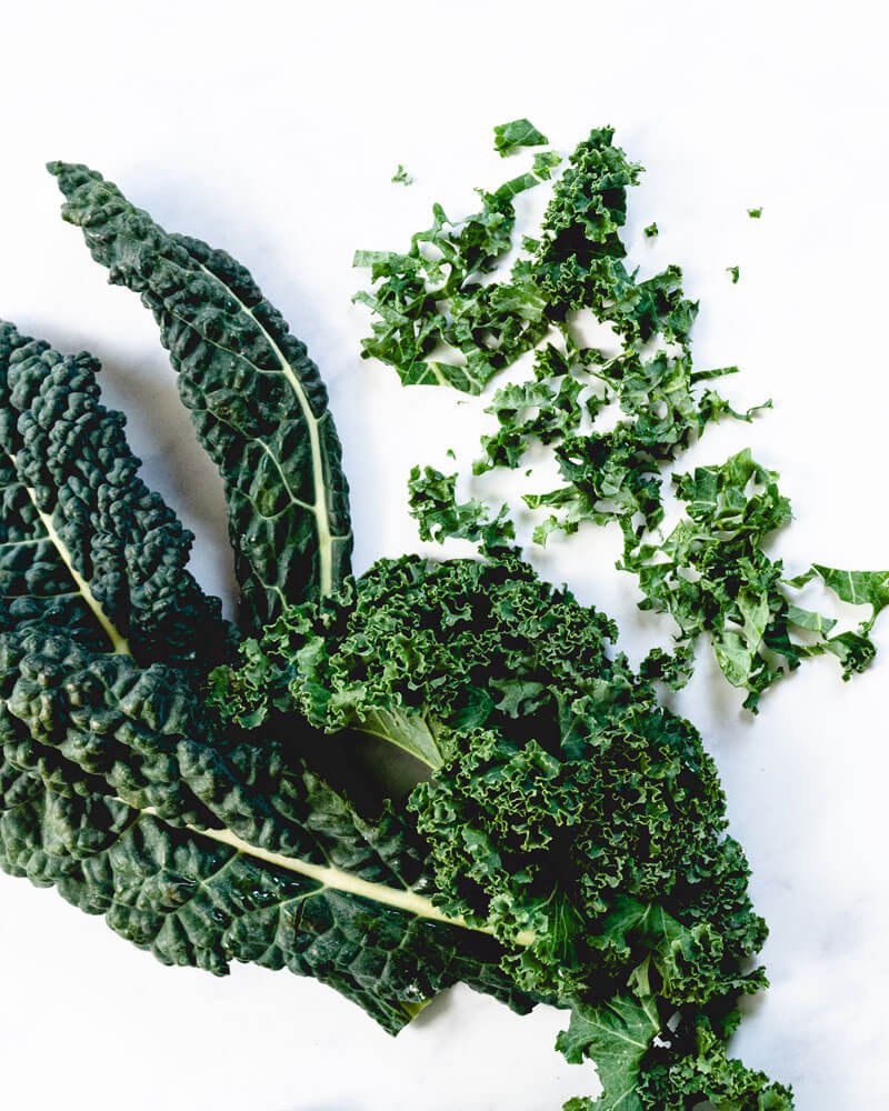 Baked Kale Chips |  How to cut kale
