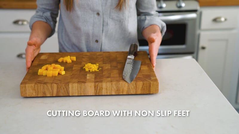 Basic Knife Skills |  Use a cutting board with non-slip feet