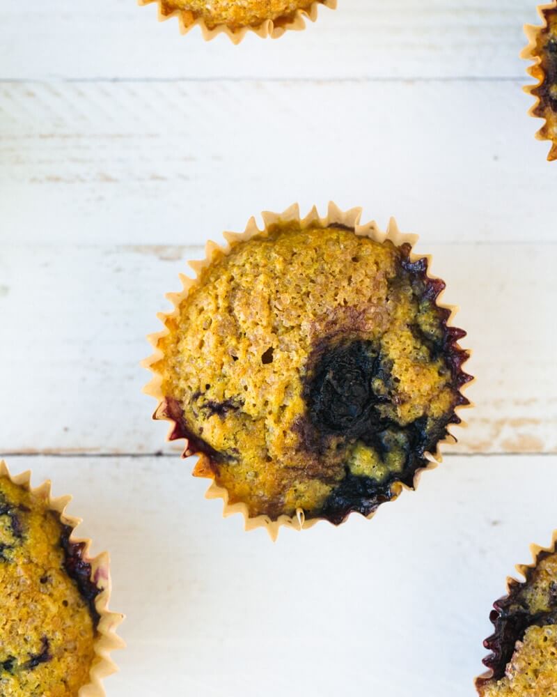 vegan blueberry muffins |  A couple is cooking