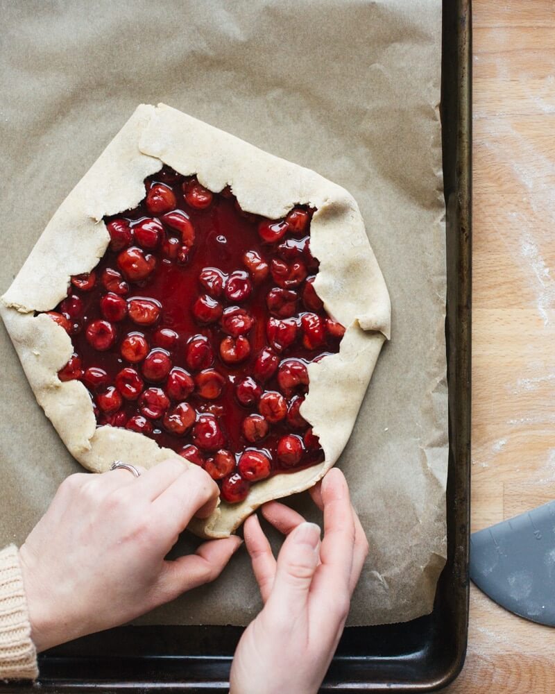 Chocolate and Cherry Galette |  Chocolate and cherry desserts