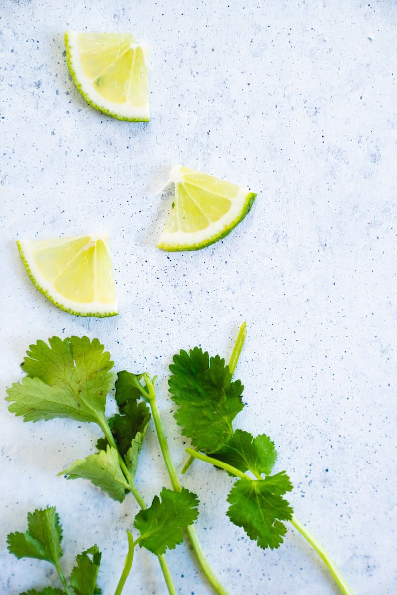 coriander and lime