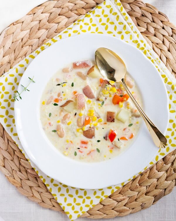 Potato Corn Soup |  healthy soup
