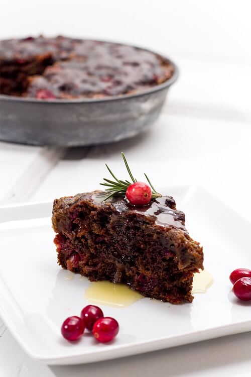 Christmas Pudding |  Cranberry pudding with butter sauce
