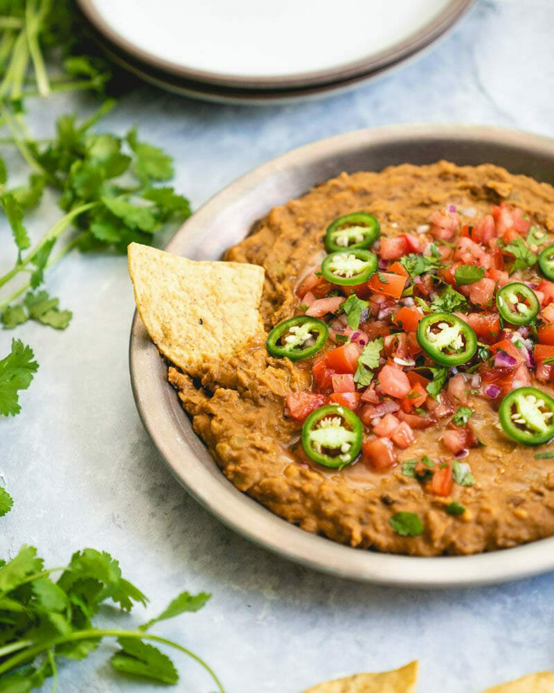 Refreshed bean dip