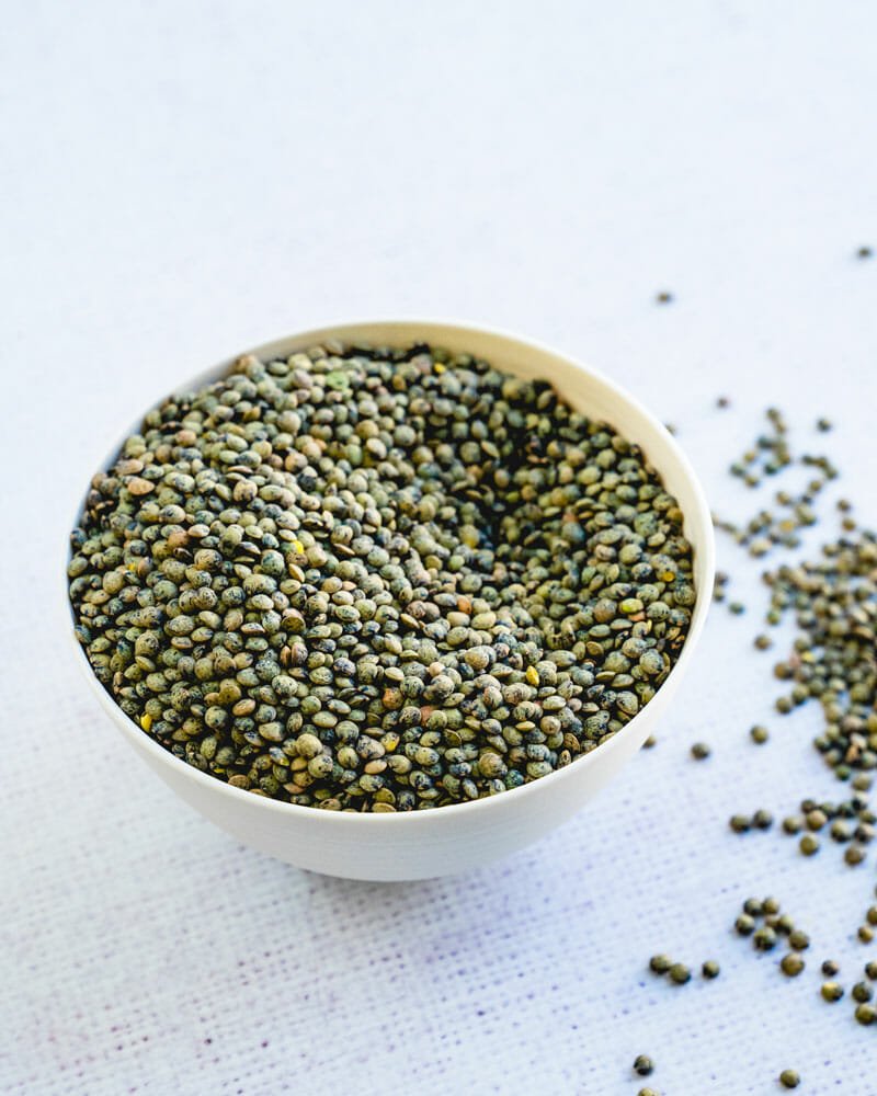Uncooked French Lentils