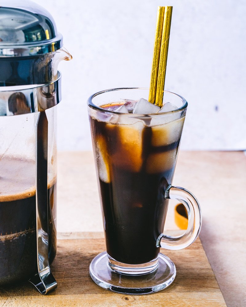French press iced coffee