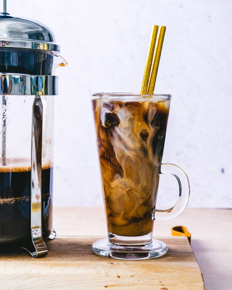 French press iced coffee