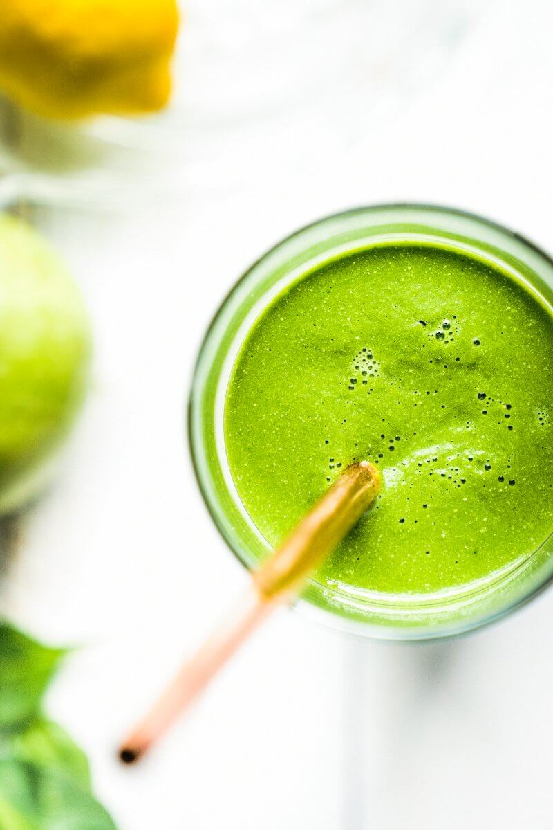 Light Green Apple Smoothie |  A couple is cooking