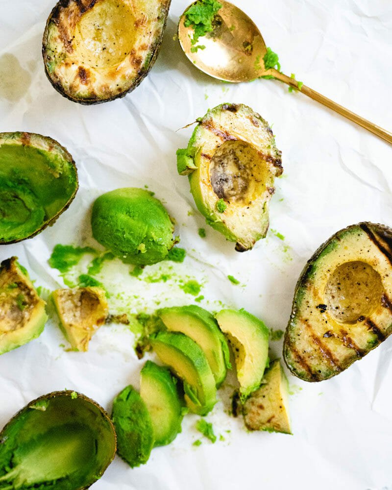 Grilled avocados