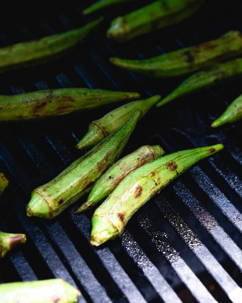 How to grill okra