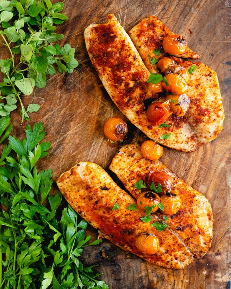 Simply grilled tilapia