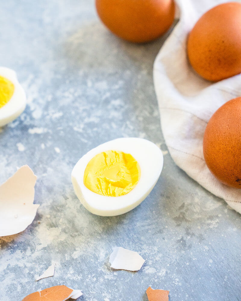 How many calories does a hard boiled egg have?