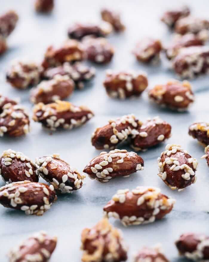 Honey Roasted Almonds |  A couple is cooking