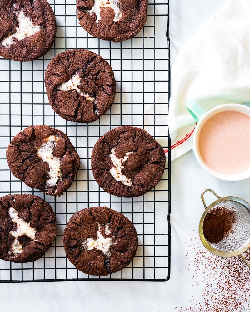 Cookies with hot chocolate