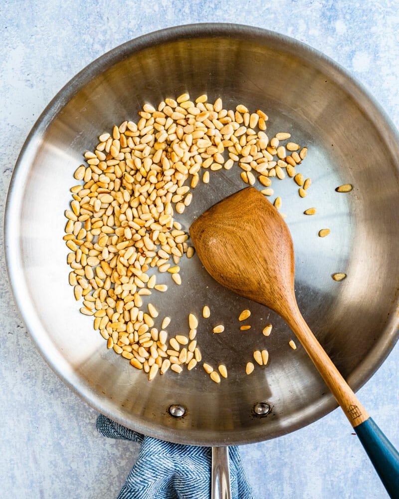 How to toast pine nuts on the stove