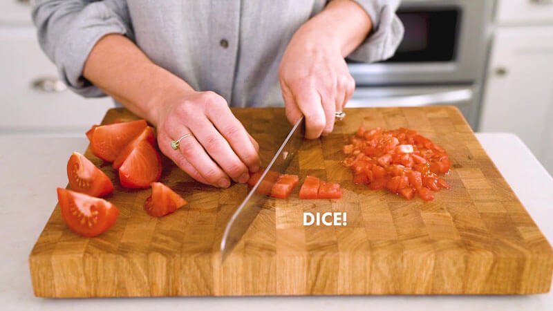 How to cut a tomato |  Dice the tomato