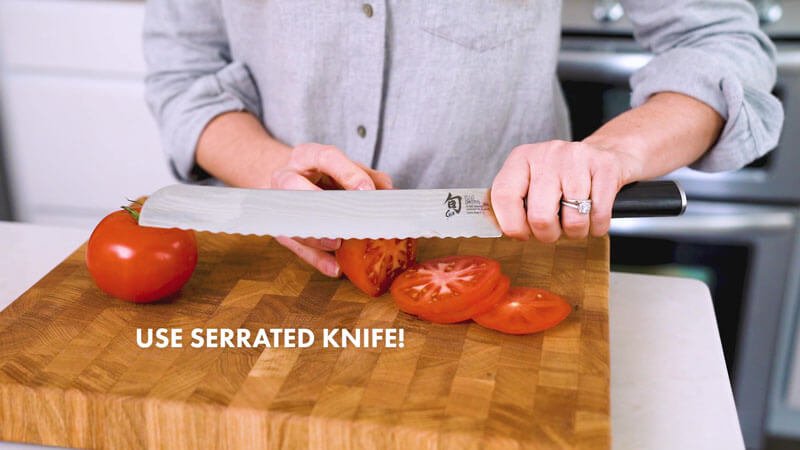How to cut a tomato |  Use a serrated knife