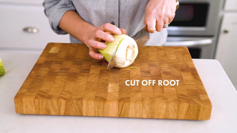 How to cut fennel |  cut root