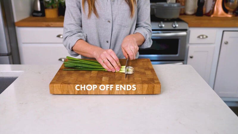 How to Cut Spring Onions (Spring Onions) |  Cut off the ends