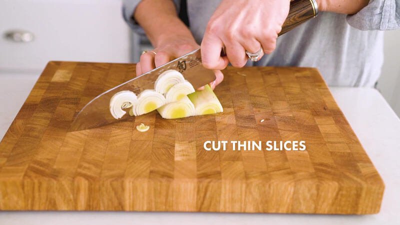 How to cut leeks |  Cut thin slices