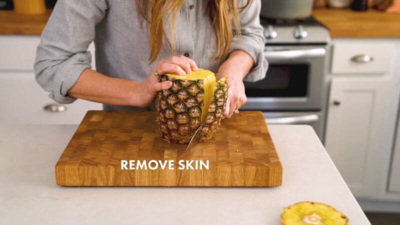How to cut a pineapple |  remove the skin