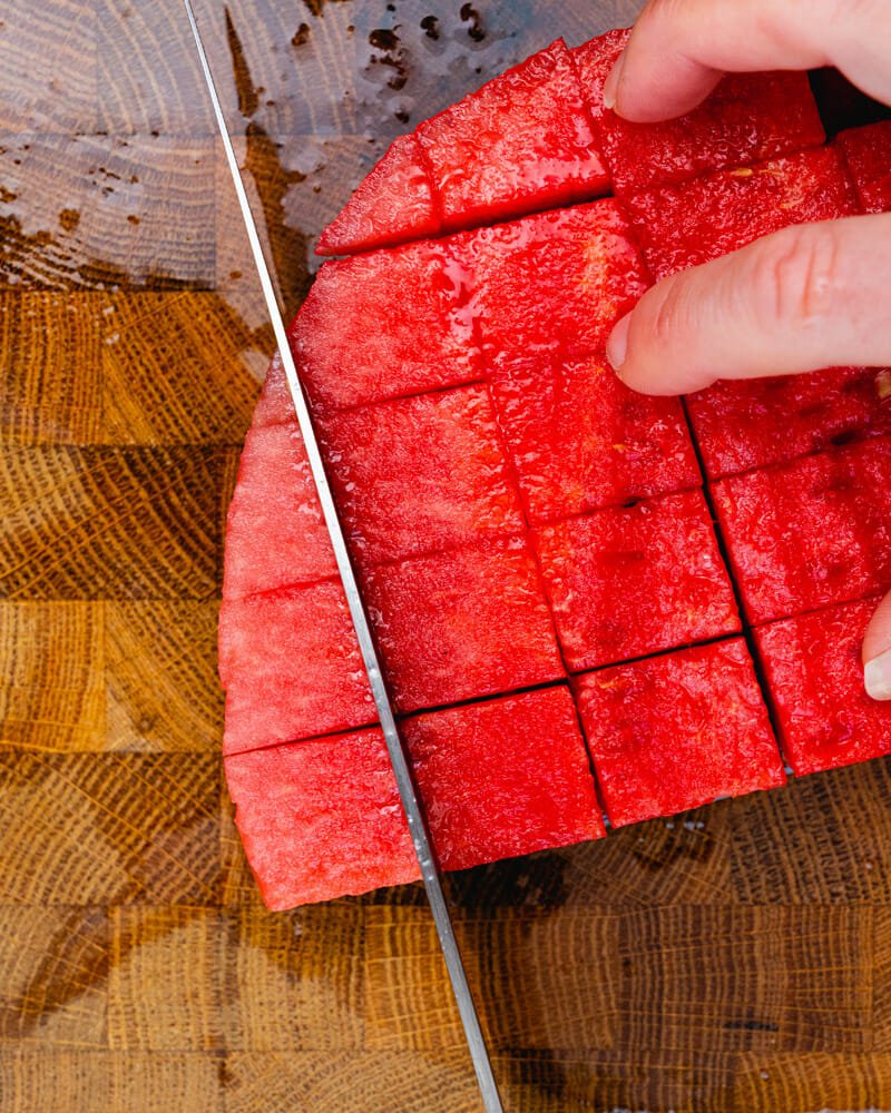 How to cut a watermelon: Make a trellis