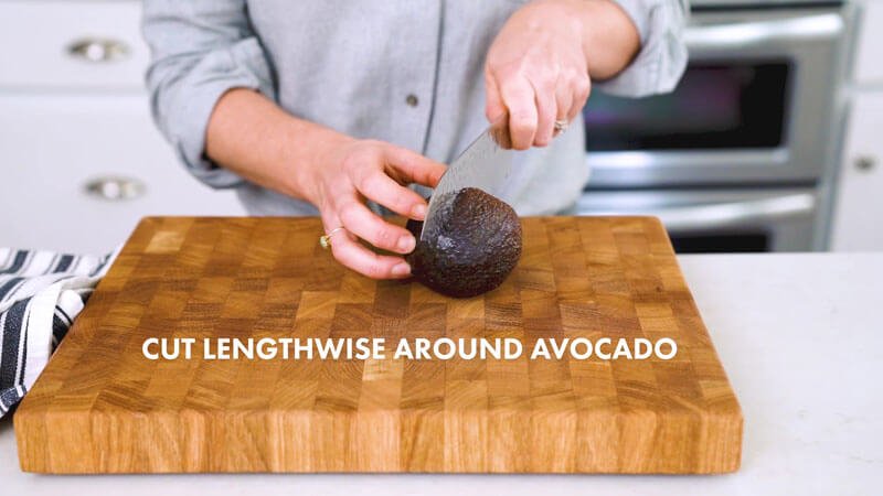 How to cut an avocado |  Slice lengthways around the avocado