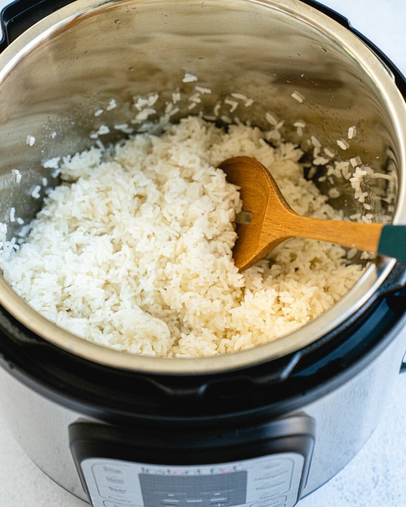 Jasmine rice in a pressure cooker