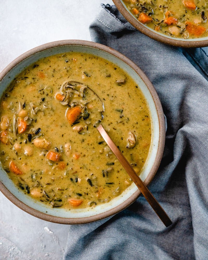 Wild Rice Soup Recipe |  Instant Pot Wild Rice Soup |  Wild rice mushroom soup