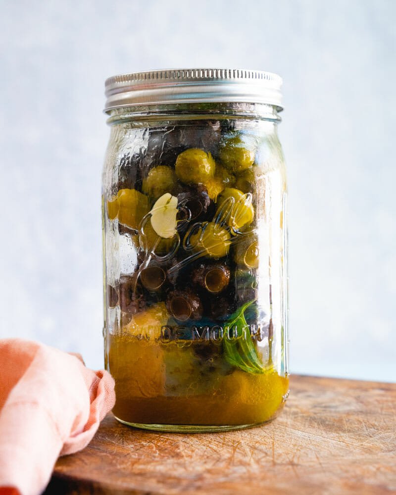 How to make pickled olives
