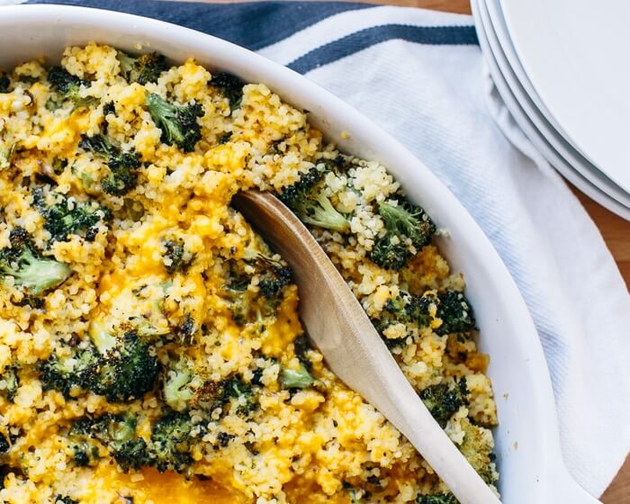 Cheddar and Roasted Broccoli Casserole |  What is millet?