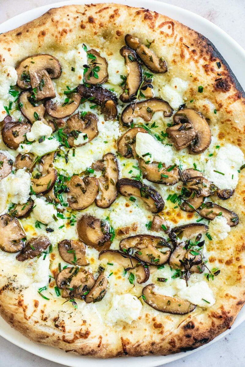 Mushroom Pizza |  white pizza