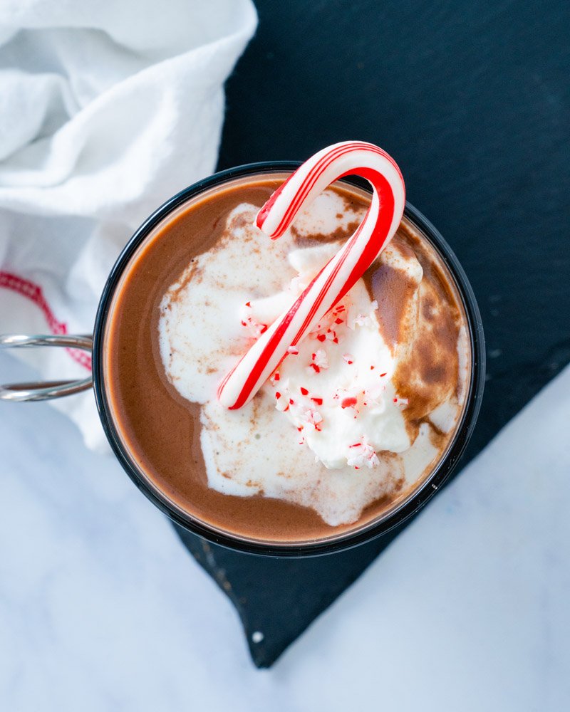 Hot chocolate peppermint schnapps