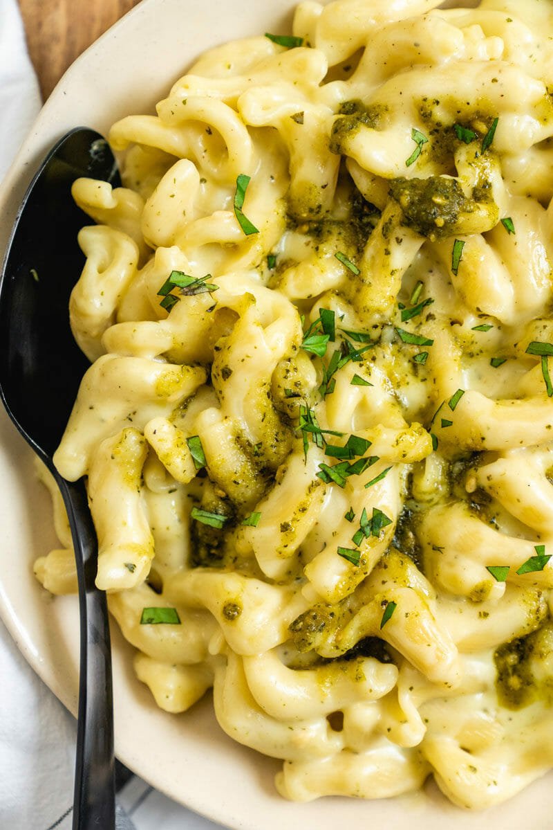 Mac and cheese with pesto