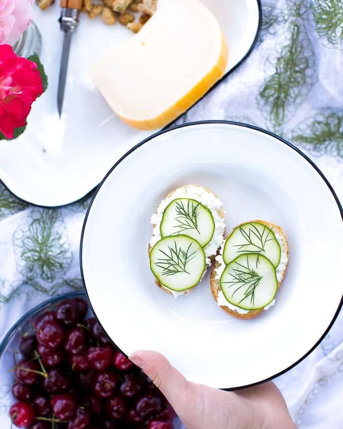 Cucumber and dill sandwiches