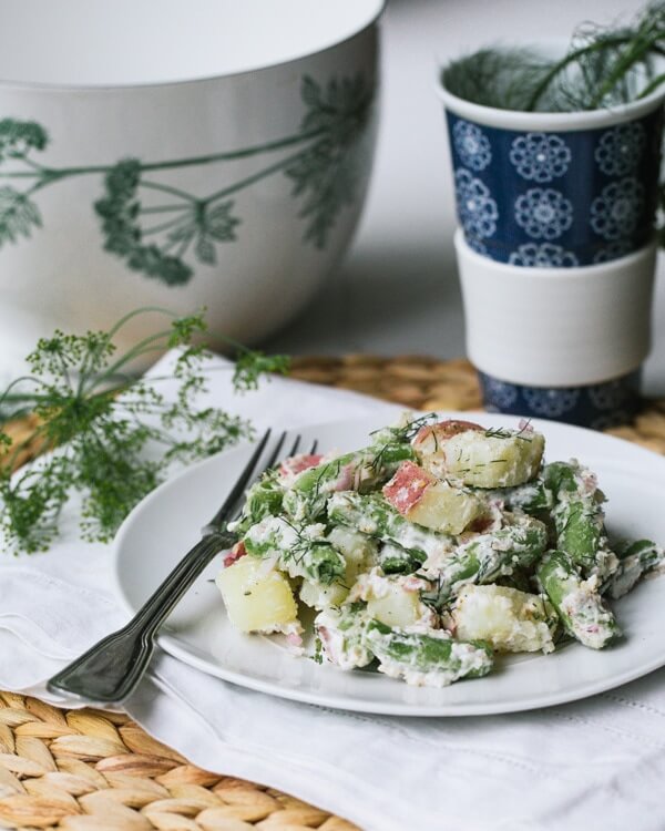 Potato salad with herbs |  Greek yogurt potato salad