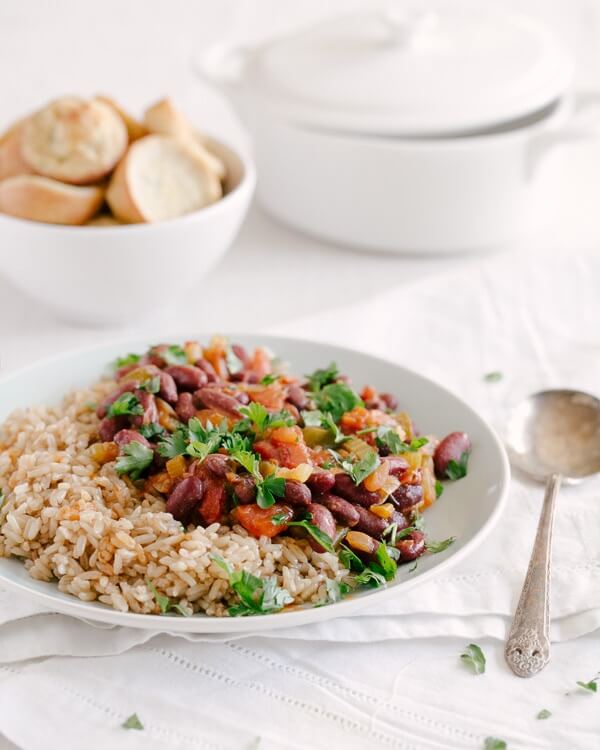 Vegetarian Red Beans and Rice |  Vegan Kidney Bean Rice Recipe