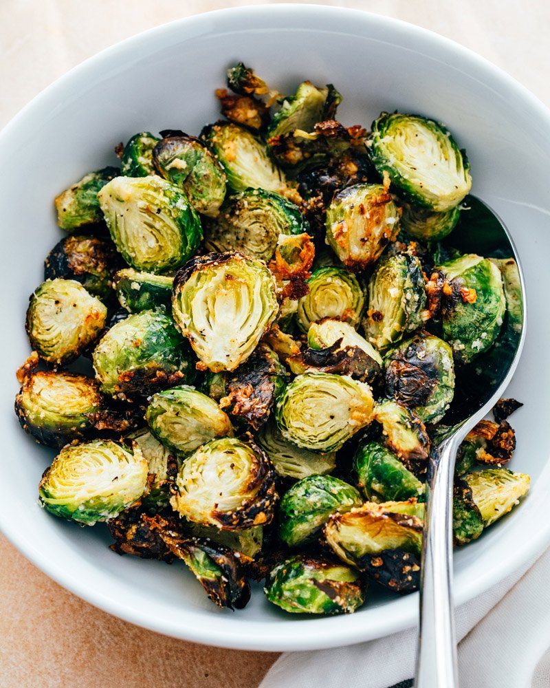 Brussels sprouts roasted with garlic