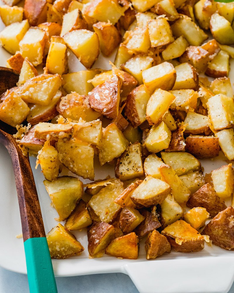 Fried red potatoes