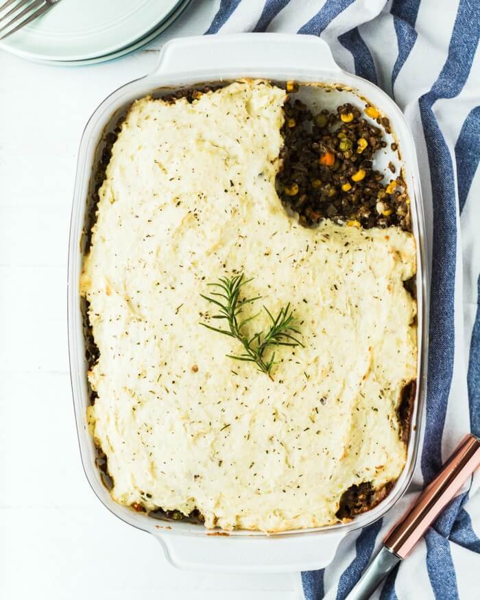 Vegetarian Shepherd's Pie with French Lentils |  A couple is cooking