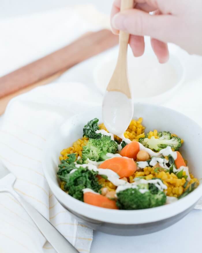 Yellow rice bowls with broccoli and turmeric |  Yellow Rice Recipe |  turmeric rice