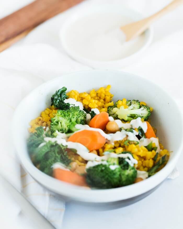 Yellow rice bowls with broccoli and turmeric |  Turmeric Rice |  Yellow rice recipe
