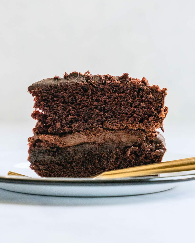 Decadent vegan chocolate cake