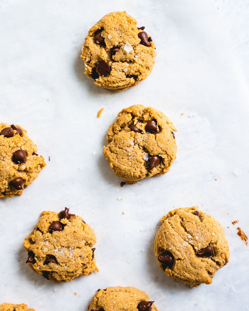 Vegetable cookies with chocolate chips