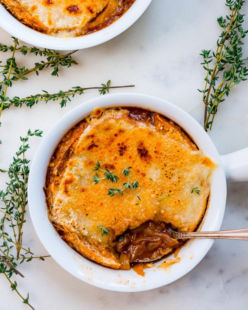Recipe for vegetarian onion soup