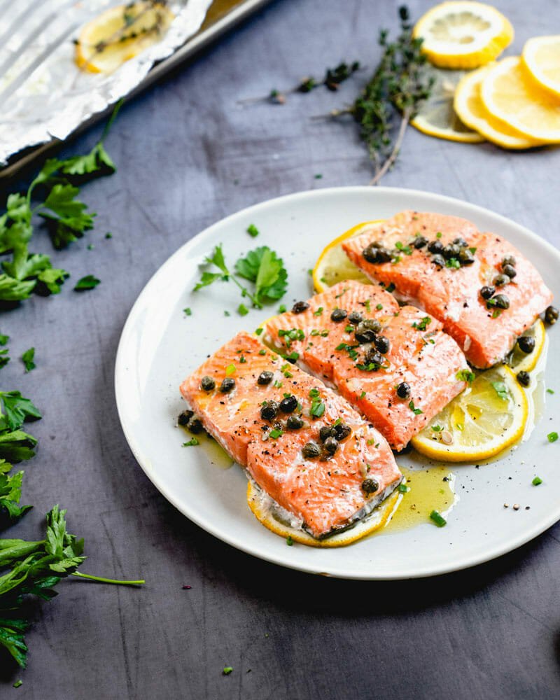 Salmon with capers